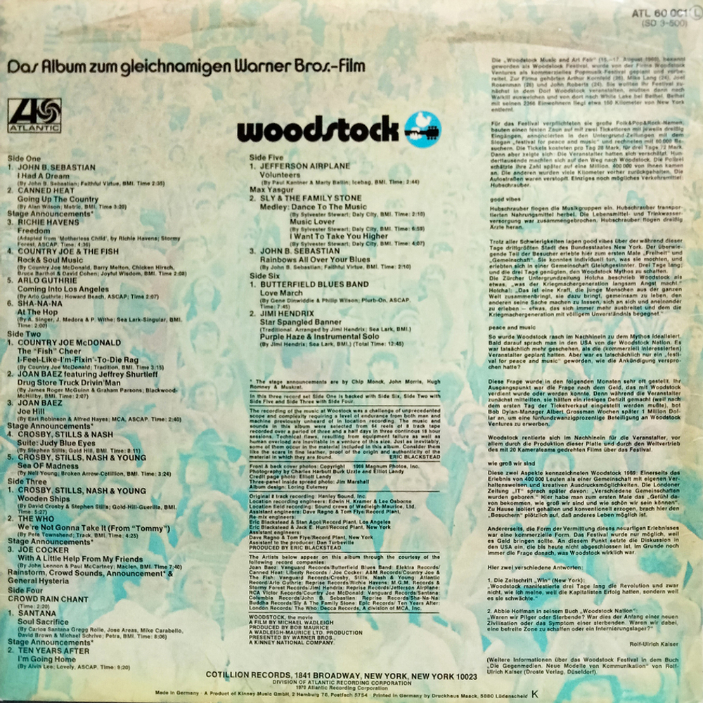 Various Artists / Woodstock - Music From The Original Soundtrack And More (3LP)