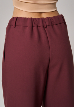 Брюки палаццо бордовые