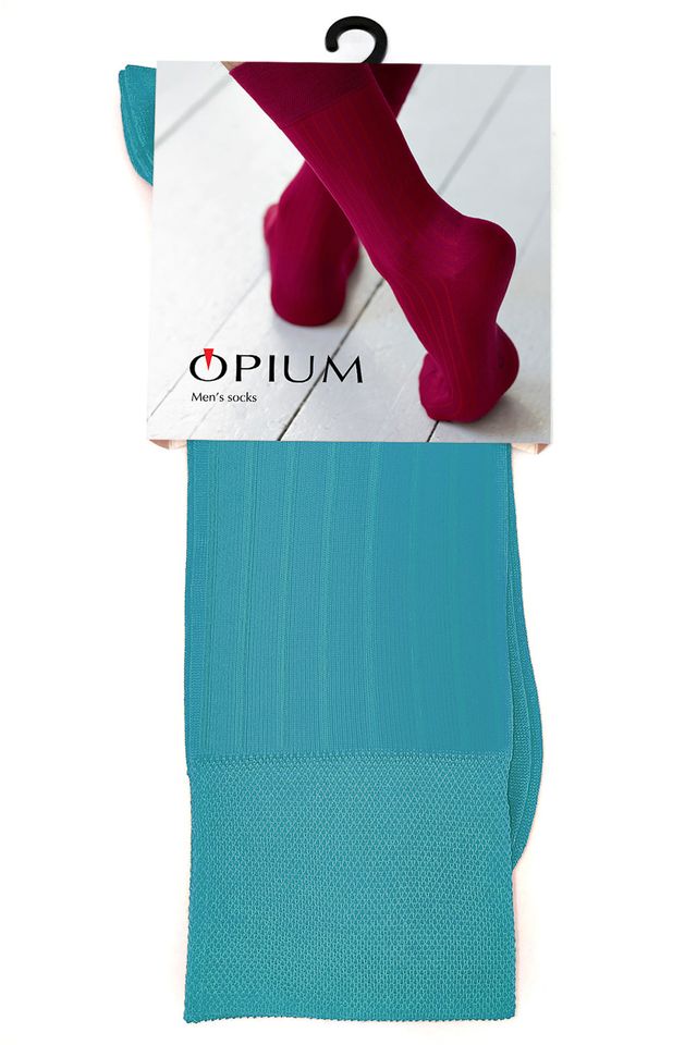 Мужские носки из мерсеризованного хлопка  "в рубчик"