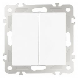 Выключатель двухклавишный без рамки Arte Milano 206 206.30-2.white