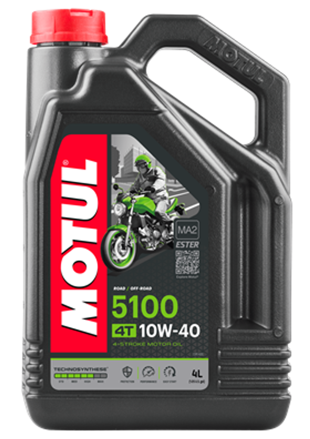 Моторное масло синтетическое MOTUL 5100 4T 10W40, 4л