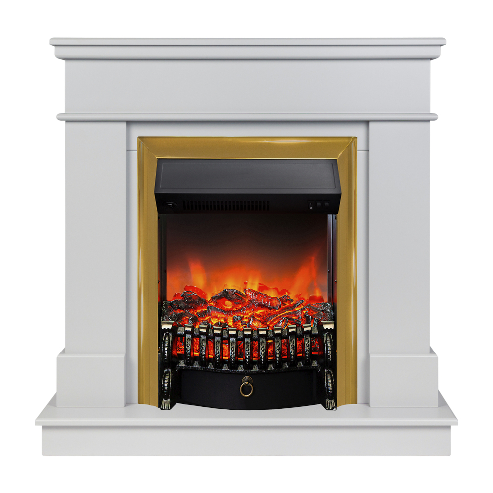 Каминокомплект Real Flame Selena GR с очагом Fobos Lux Brass