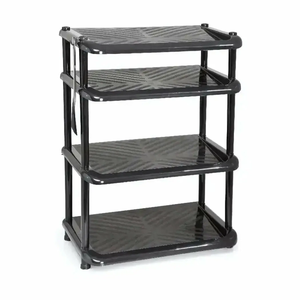 Этажерка для обуви "Комфорт"(4 полки) черного цвета