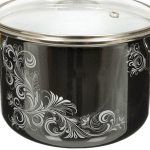 Кастрюля сталь, эмал, 3 л, с крыш, Vitross, Iseberg, 8SD185S, мокр асф, индукц