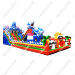 Надувной батут с горкой "Акула" 13*7*6 м