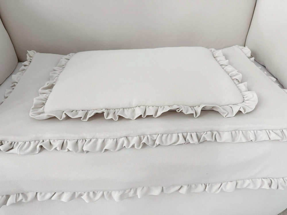 Комплект постельного белья Lepre New Royal Collection 4 предмета 120х90 см экрю