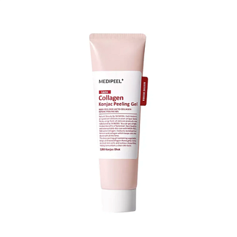 [MEDI-PEEL] Red Lacto Collagen Konjac Peeling Gel - Пилинг-скатка с лактобактериями и коллагеном, 95 мл