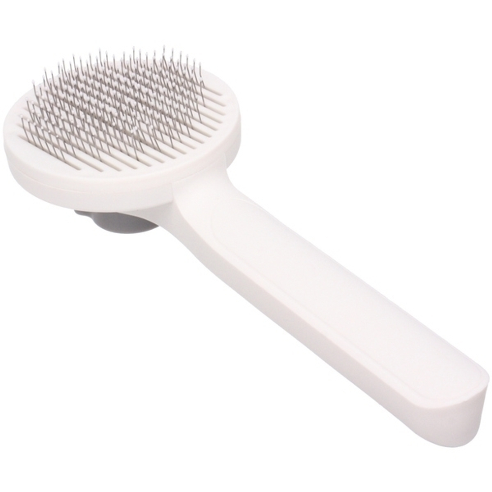 Расческа - пуходерка с кнопкой самоочистки «ПРЕМИУМ - МОЙ БРО», цвет серый, 7.5*19см (коробка)