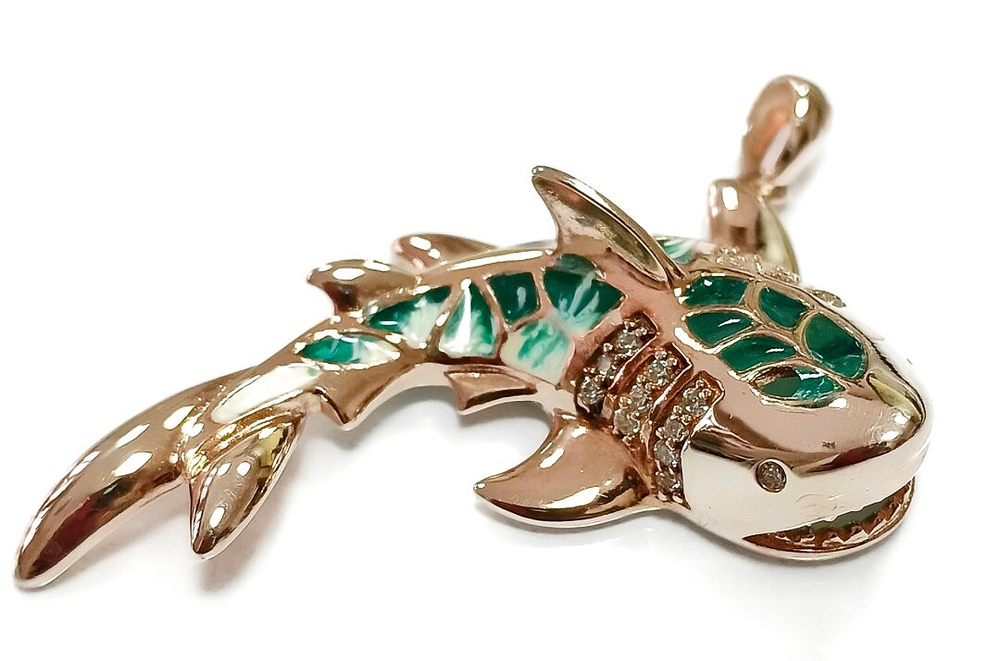 Ювелирная подвеска из серебра с позолотой