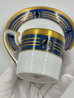 Кофейная пара Celine с синей каймой