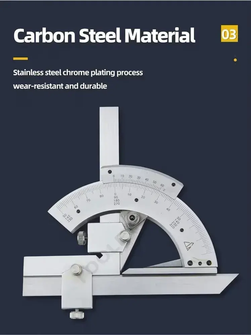 Угломер 150мм х 150мм, Нержавеющая сталь