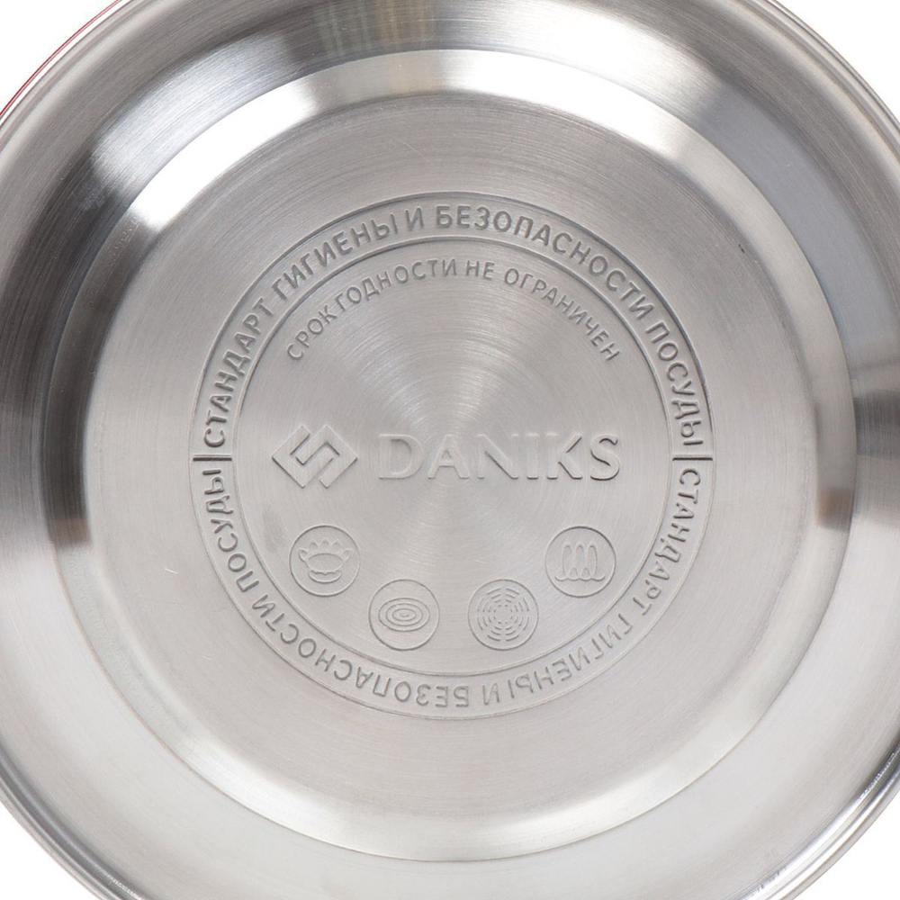 Чайник нерж, 3 л, свист, ручк с силик покр, Daniks, Валетта, индукц, QS-K-3