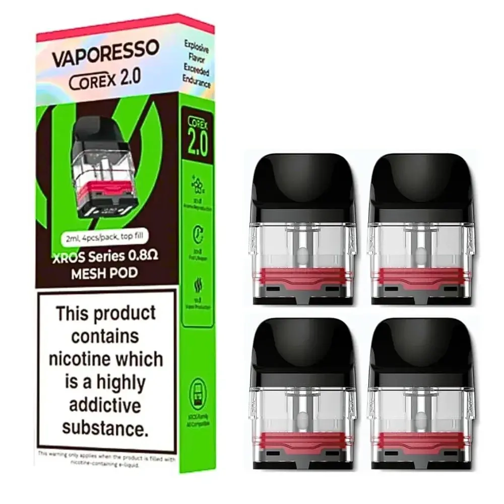 Vaporesso Corex 2.0 XROS Replacement Pods 2ml 0.8 Ohm (4шт)