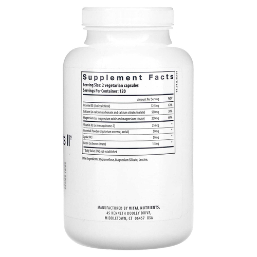 Vital Nutrients, Osteo-Nutrients II с витамином K2-7, 240 вегетарианских капсул