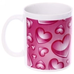 Кружка керамическая 330 мл «Розовые сердечки»