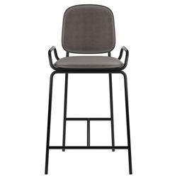 Стул полубарный Ror, 2 Frame, велюр, черный/серый