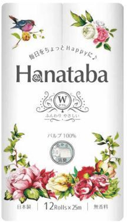 Бумага туалетная Marutomi "Hanataba" 2-х слойная 18 рул по 25м