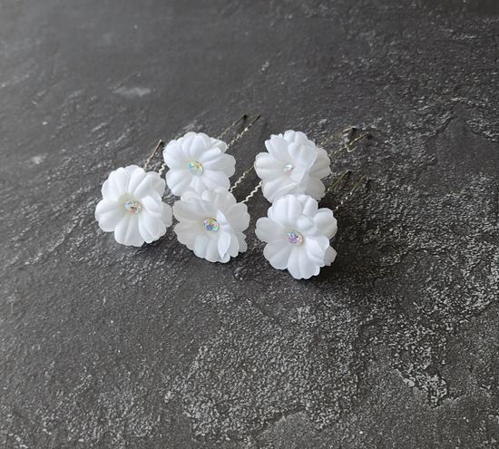 Набор шпилек "Розы большие" латекс, 3 шт, бирюза