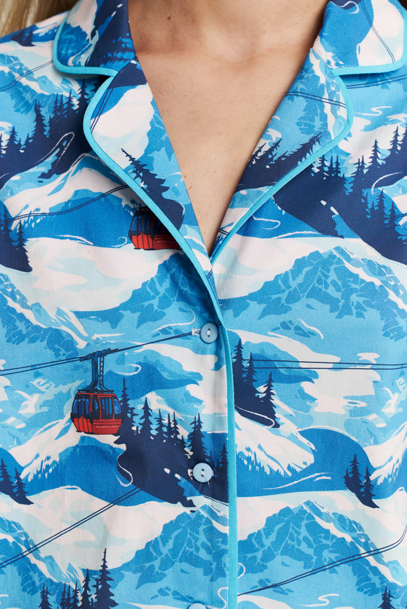 Костюм двойка из сатина горы - размер S-M