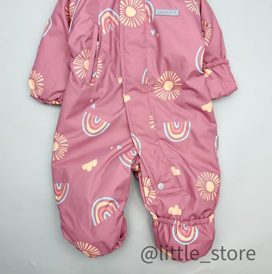 Комбинезон демисезонный "Солнце и радуга" королевский розовый