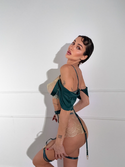 Пояс-юбка Флоренс в изумрудном