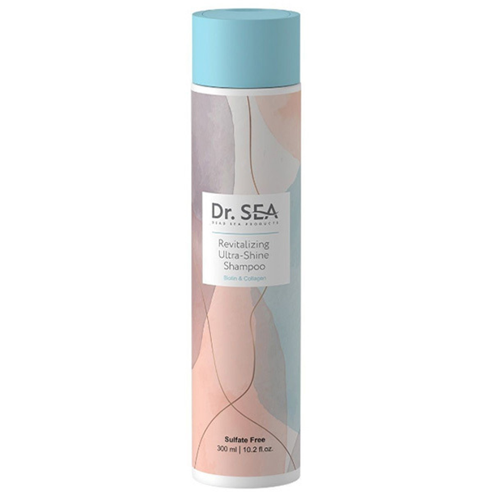Восстанавливающий шампунь для ультраблеска с Биотином и Коллагеном Dr.Sea Ultra Shine Shampoo 300мл
