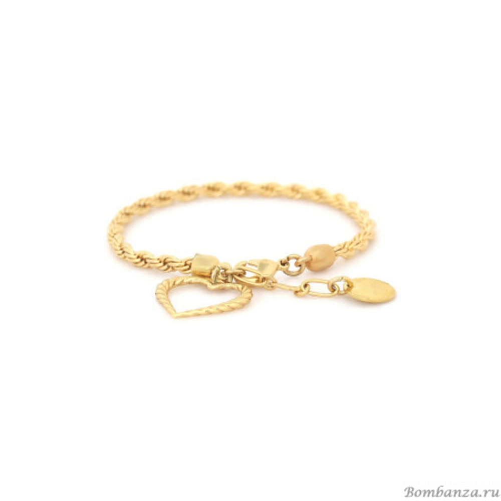 Браслет ORI TAO, Merida, с сердцем, OT24.2-13-69261 (золотистый)