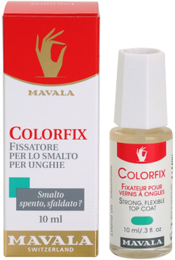 Mavala Nail Beauty Colorfix - верхнее покрытие для превосходной защиты и интенсивного блеска, 10 ml