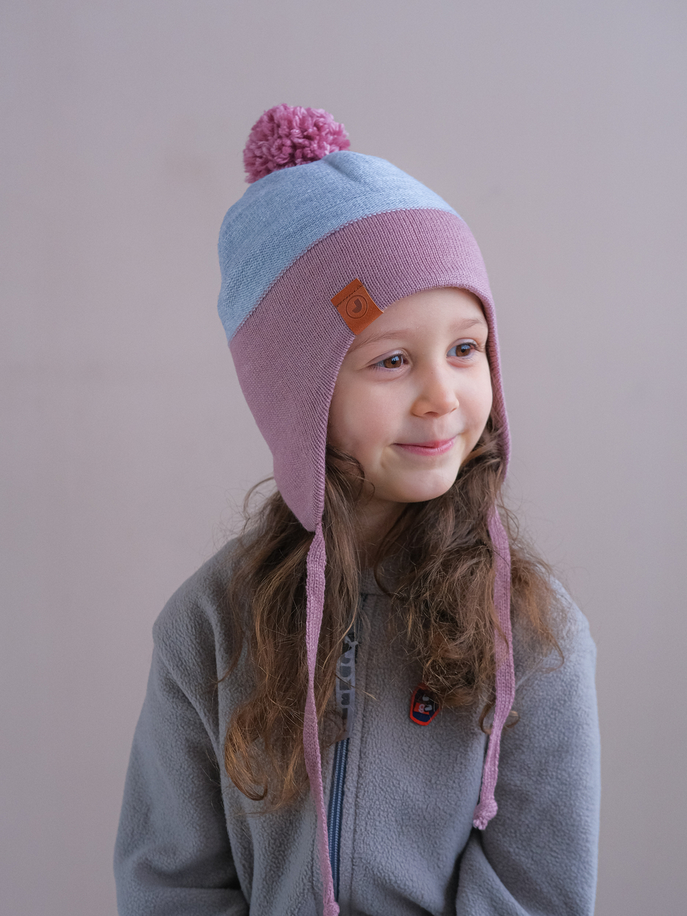 Шапка весенняя/осенняя вязаная КОДИ (Нежная дымка)