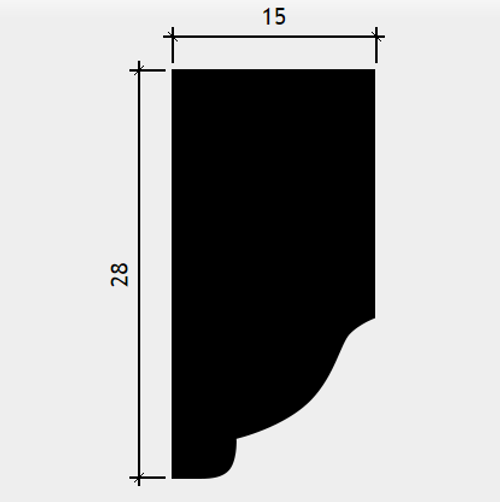 Европласт. МОЛДИНГ 1.51.305 28*15*2000мм. Полиуретан.