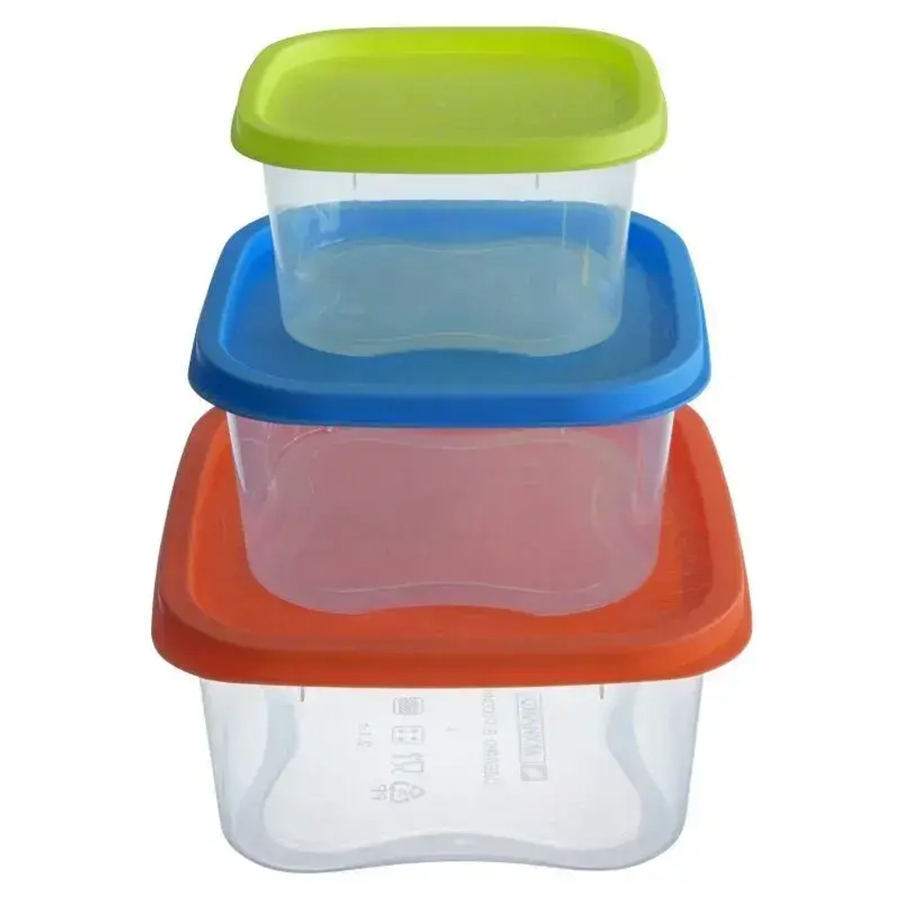 Набор контейнеров Фокус 3шт 0,23л,4л/0,73л