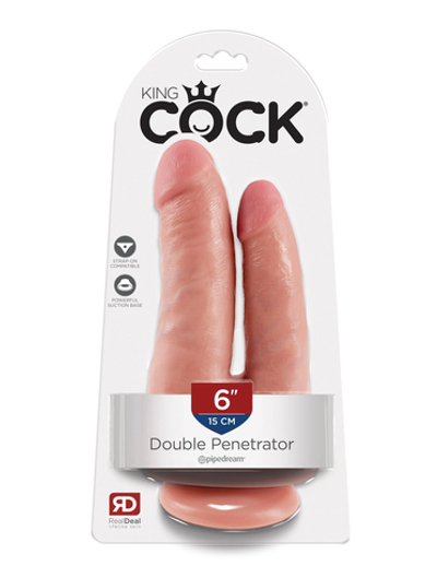 Фаллоимитатор King Cock Double Penetrator - Flesh Pipedream 551221PD