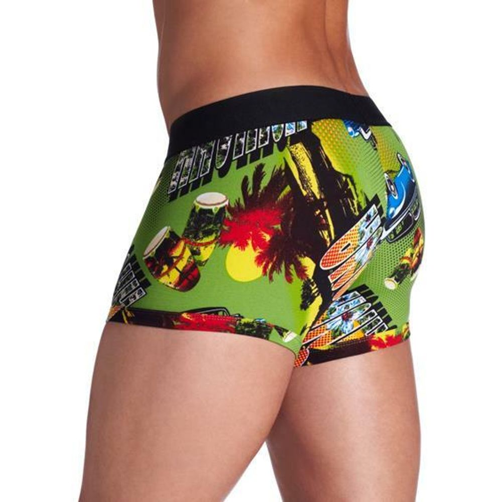 Мужские трусы боксеры зеленые PAPI Havana