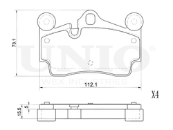 Колодки тормозные диск. задние UNIO BRP-20413