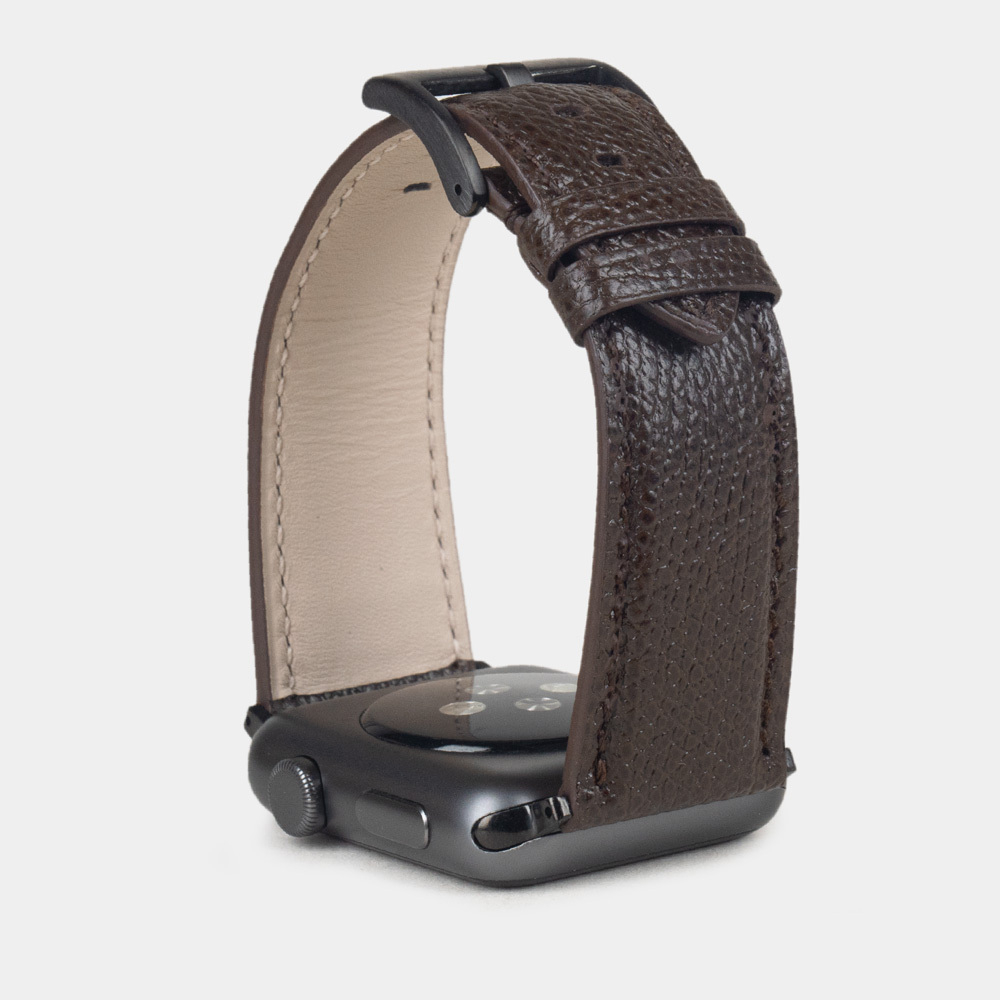 Ремешок для Apple Watch 40/41/42 mm из кожи сафьяно, коричневого цвета