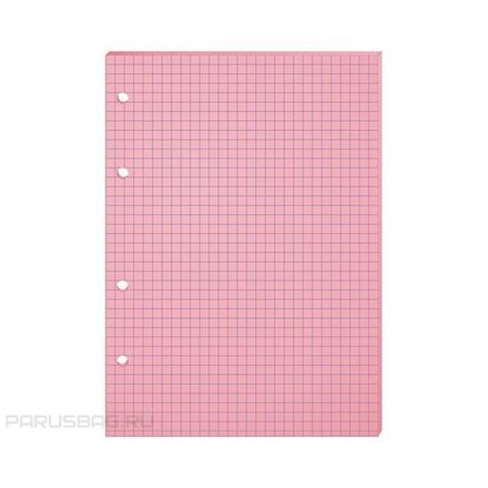 Сменный блок для тетрадей на кольцах А5, 80л, розовый, Спейс