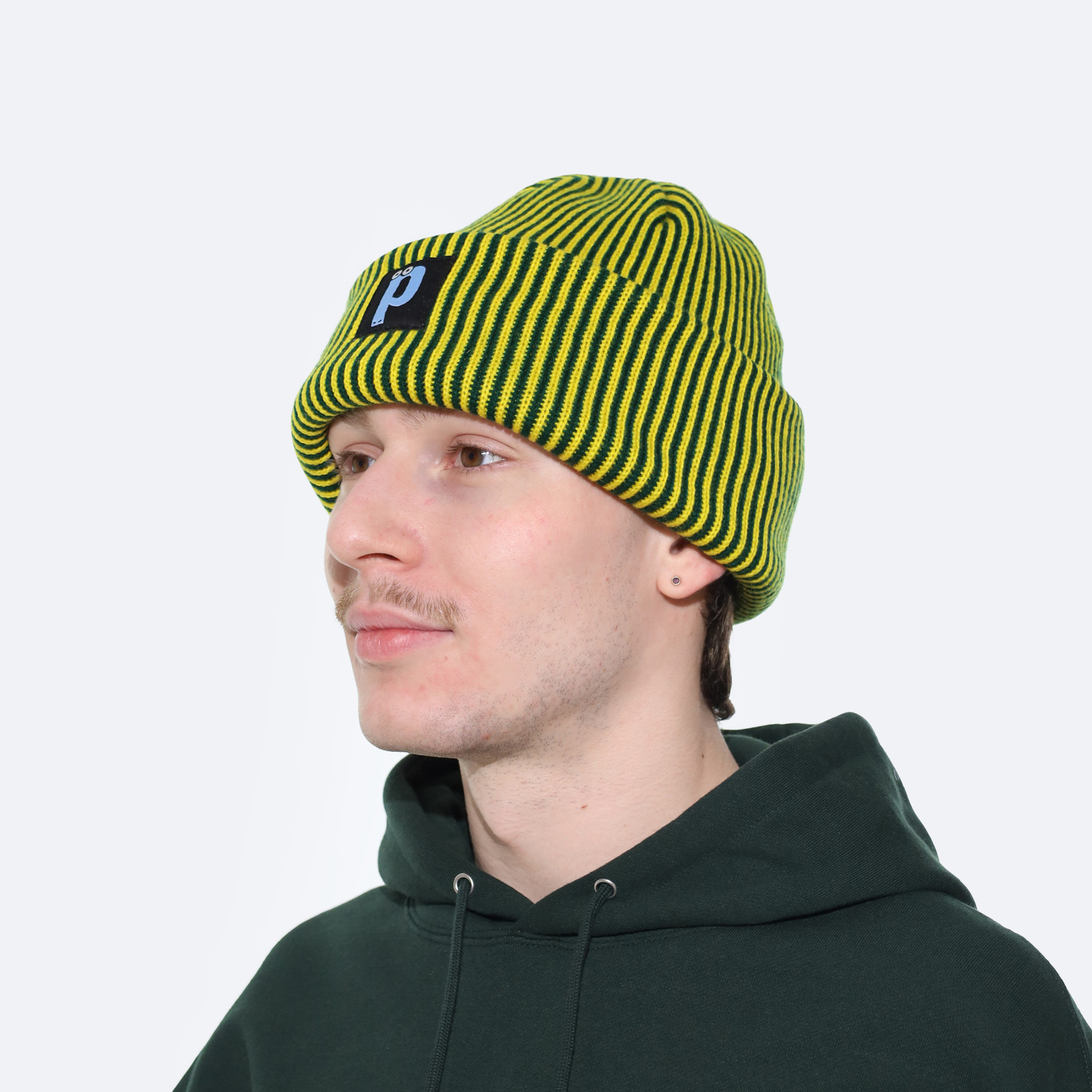 Шапка Postaments Stripes (green/yellow) артикул: - купить в магазине Дайс