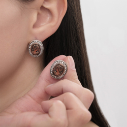 "Глафира" серьги из коллекции "Пальмира" от Jenavi  с английским замком
