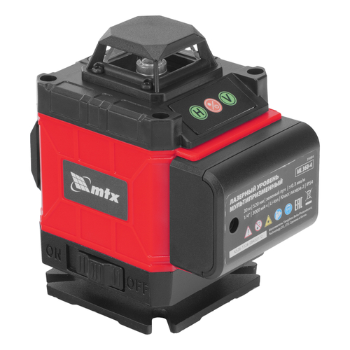 Лазерный уровень м-призм. ML 360-4 Basic SET, 30 м, зеленый луч, акк. Li 3000 мАч, сумка// MTX