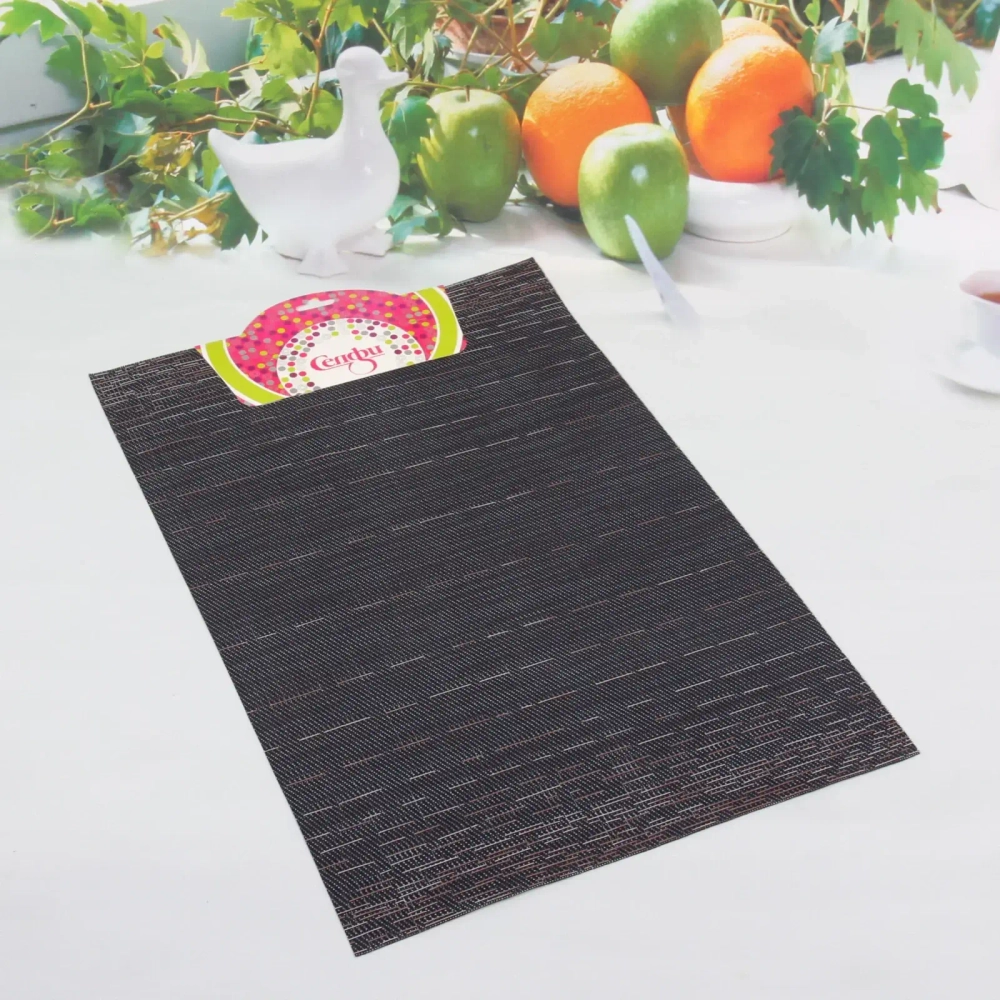 Салфетка на стол 30*45см плетеная, Строчка фиолетовая