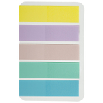 Закладки клейкие пастельные BRAUBERG MACAROON 45×12 мм, 100 штук (5 цветов х 20 листов), 115212