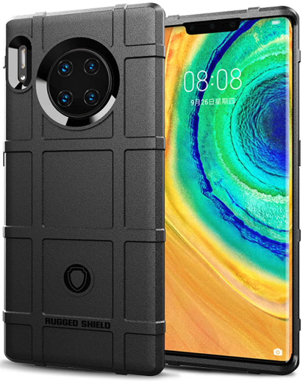 Купить чехол на Huawei Mate 30 Pro (Mate 30 RS) черного цвета, серии Armor  от бренда caseport. Армейская защита смартфона, быстрая доставка!