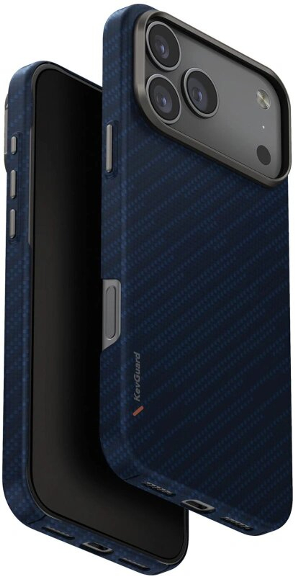 Чехол Uniq Keva Edge Aramid Case MagSafe для iPhone 17 Pro, Blue (IP6.3P(2025)-KEVAEDMTBLU)