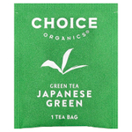 Choice Organics, зеленый чай, японский зеленый, 16 чайных пакетиков, 26 г (0,92 унции)