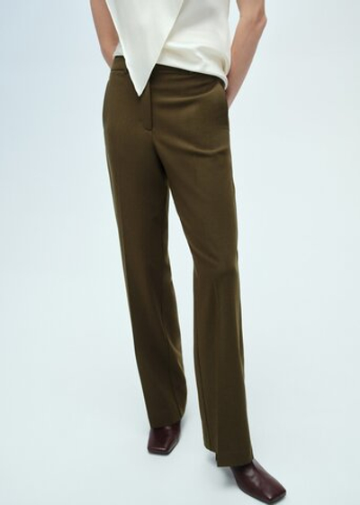 Прямые брюки с посадкой на талии