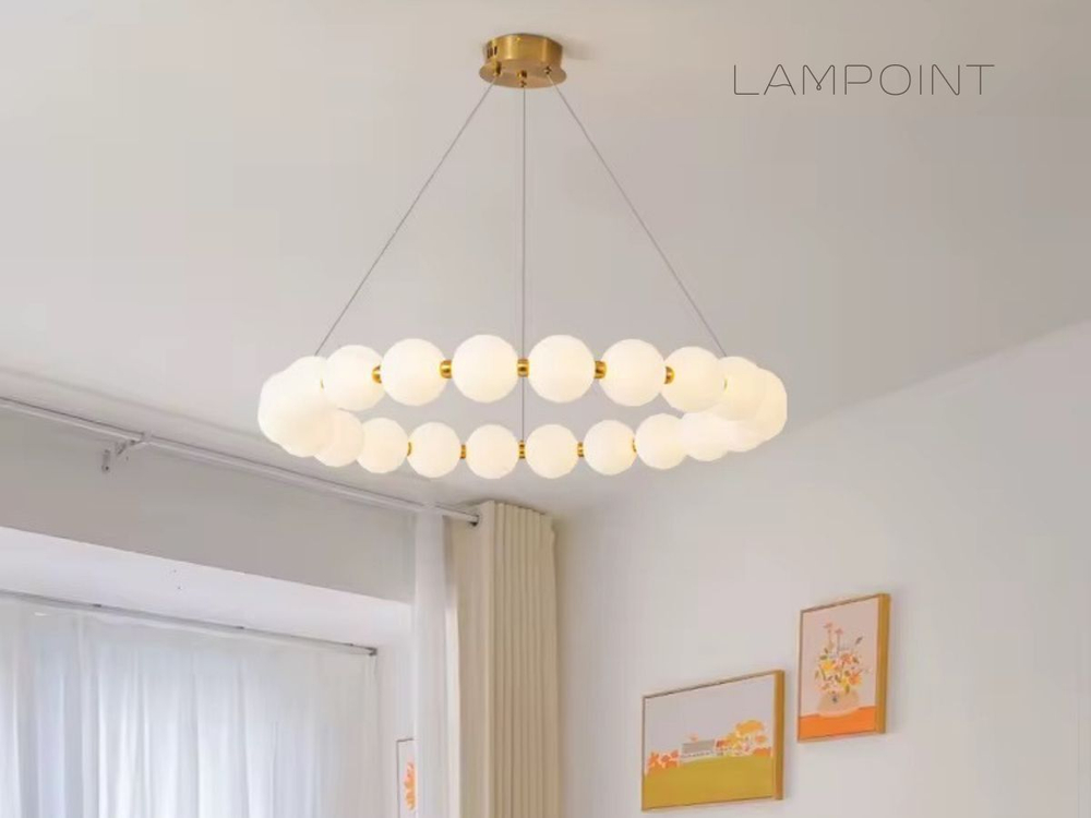 Люстра подвесная светильник светодиодный LED для кухни, гостиной, зала и детской, 60 см