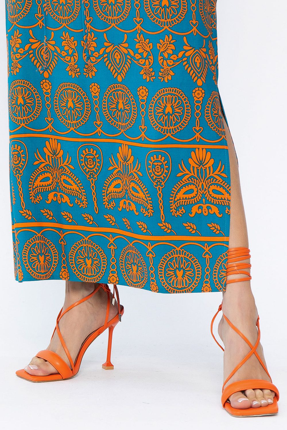 Платье Вистерия (лазурно-оранжевое) П15347-5М LT Collection