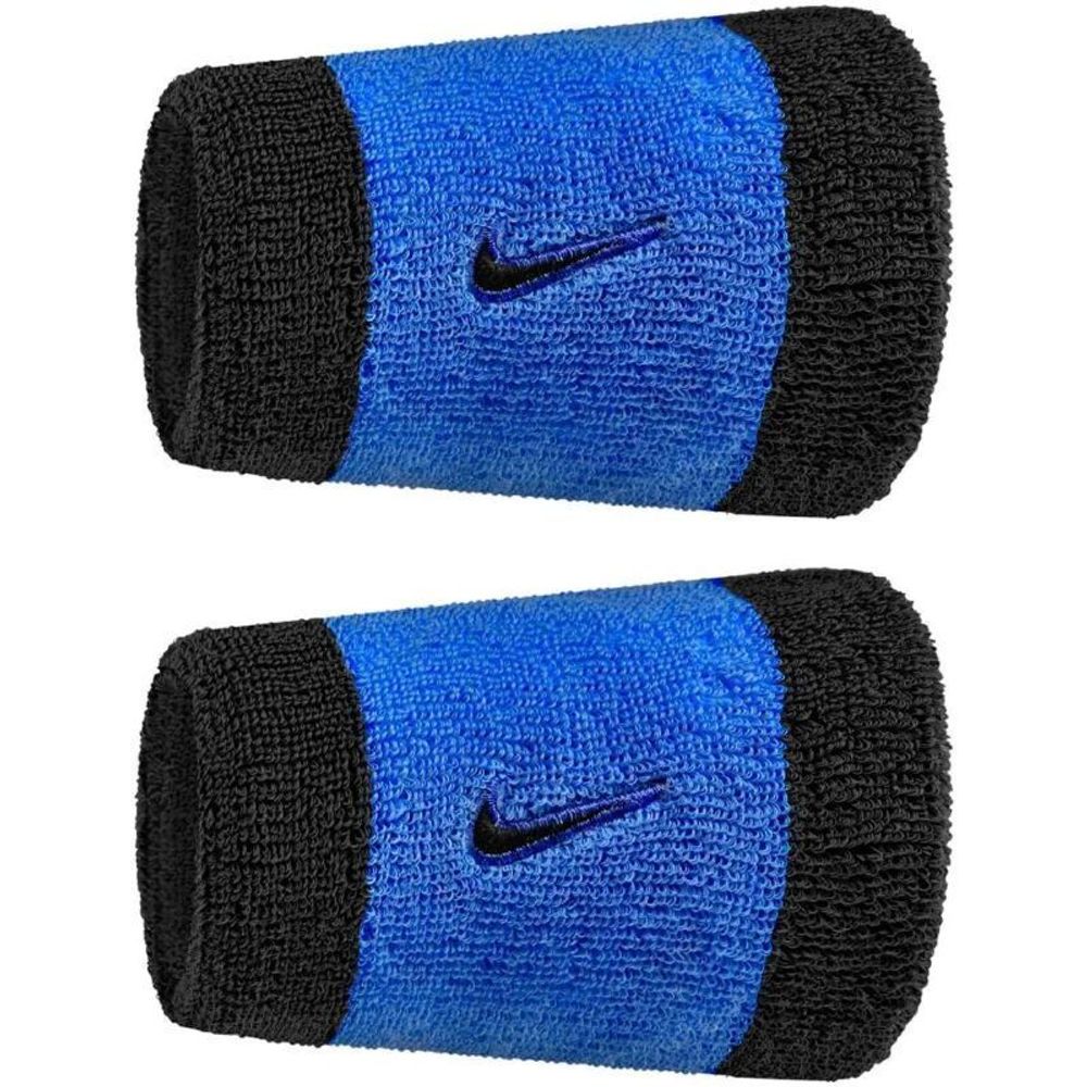 Напульсник теннисный Nike Swoosh Double-Wide 2P - comet blue/black