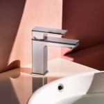 Cмеситель для раковины RIMERO RM3030WC (Белый/хром)