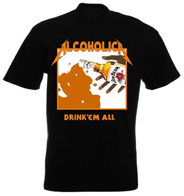 Футболка AlcoholicA (Металлика + бухло)